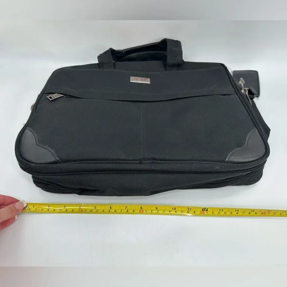 Tumi Organizer Portfolio Briefcase Laptop Bag Black Travel Bag Flawed